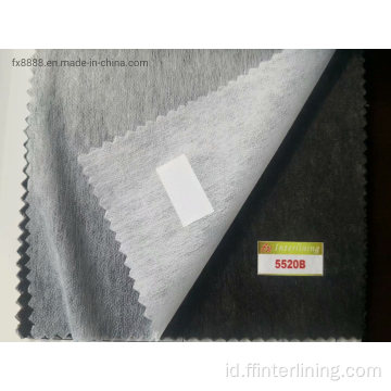 50% Nylon 50% Polyester Kertas Termurah Fusible Nonwoven Shrink-Resistant Interlining